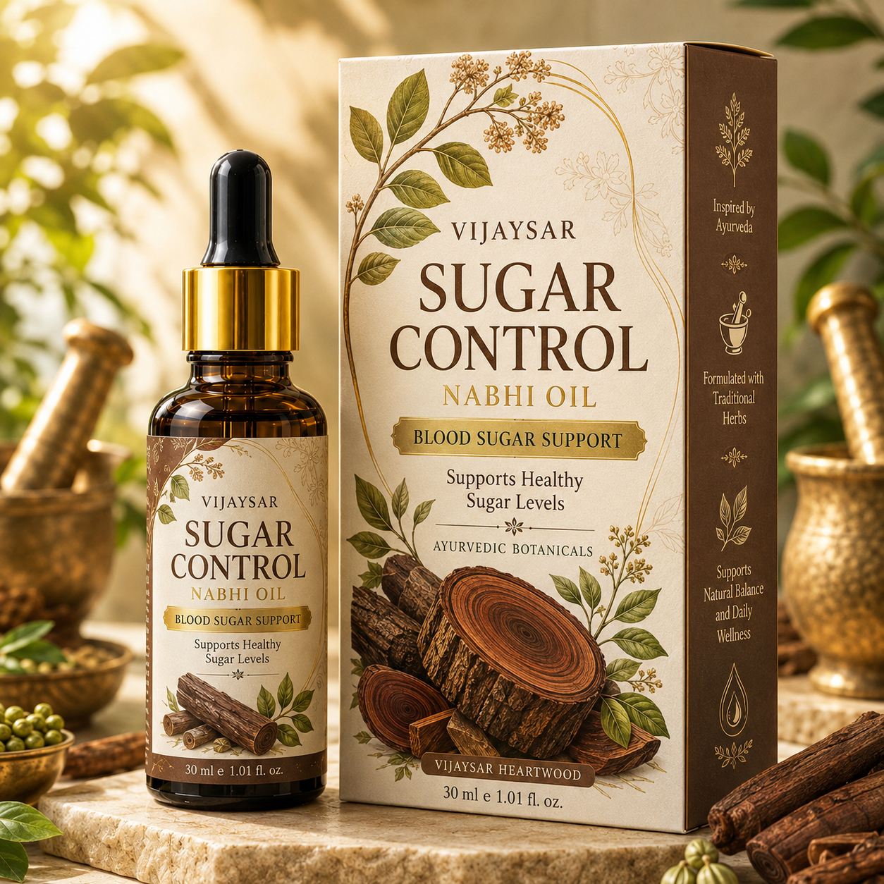 Vijaysar Sugar Nabhi Oil - Natural Blood Sugar Management